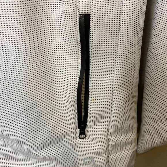 NWT Gap Fit White Grey Full Zip Hooded Jacket - Picture 3 of 7